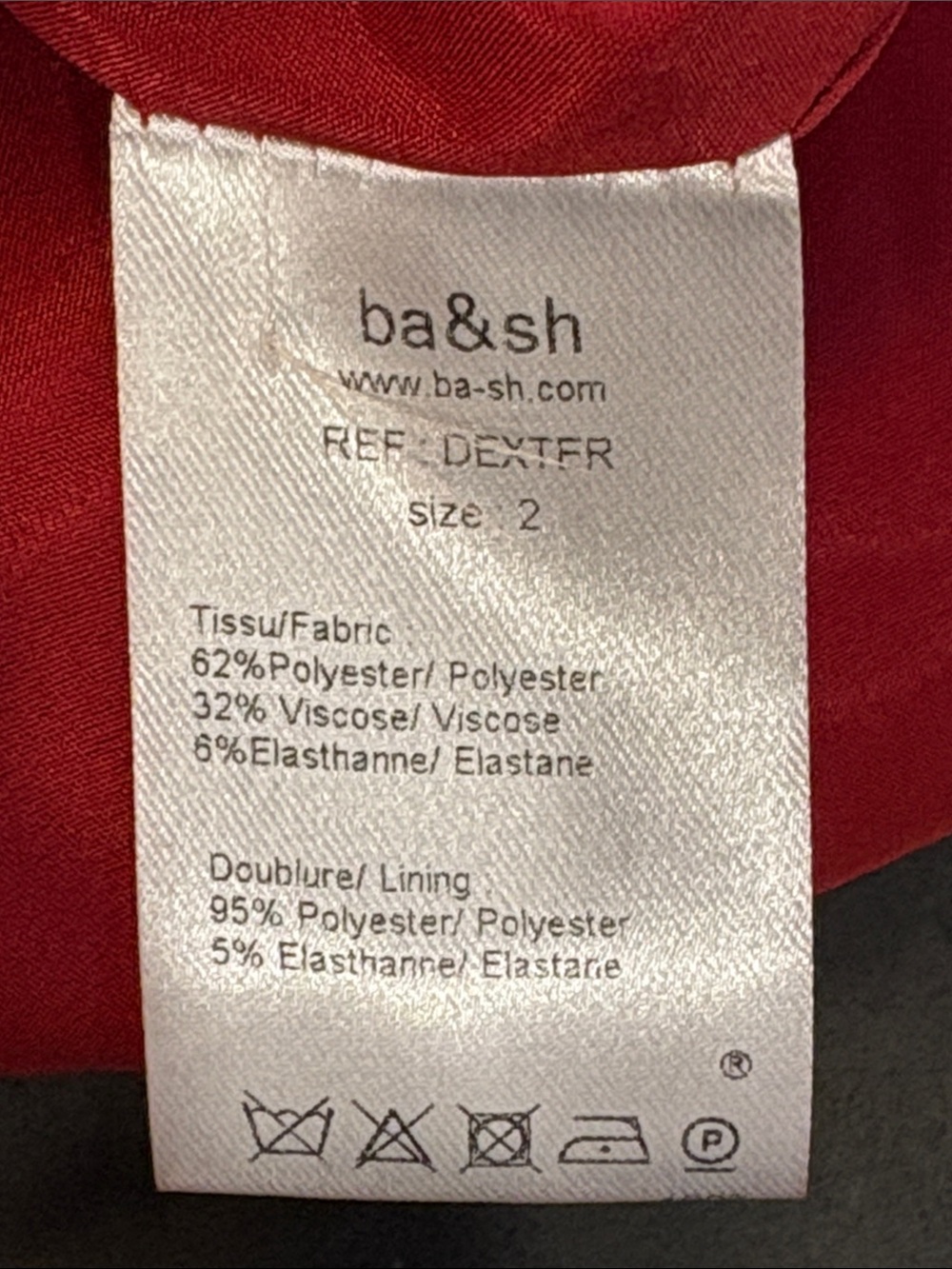 BA&SH Dexter Dress in Color Rouge - Picture 7 of 7